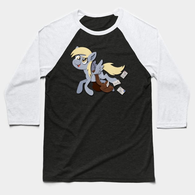 Paper Cutout Derpy Baseball T-Shirt by CatScratchPaper